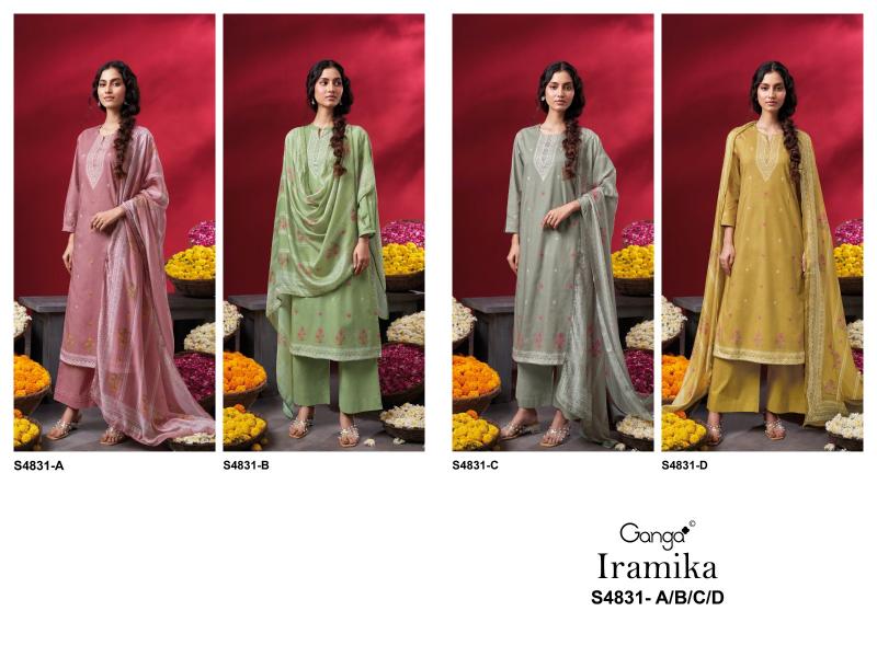 Ganga iramika 4831 wholesale dress material market in mumbai borivali